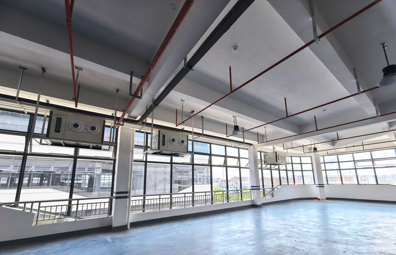 電動工具生產車間制冷降溫，安裝蒸發(fā)冷省電空調 - 臥式射流機型