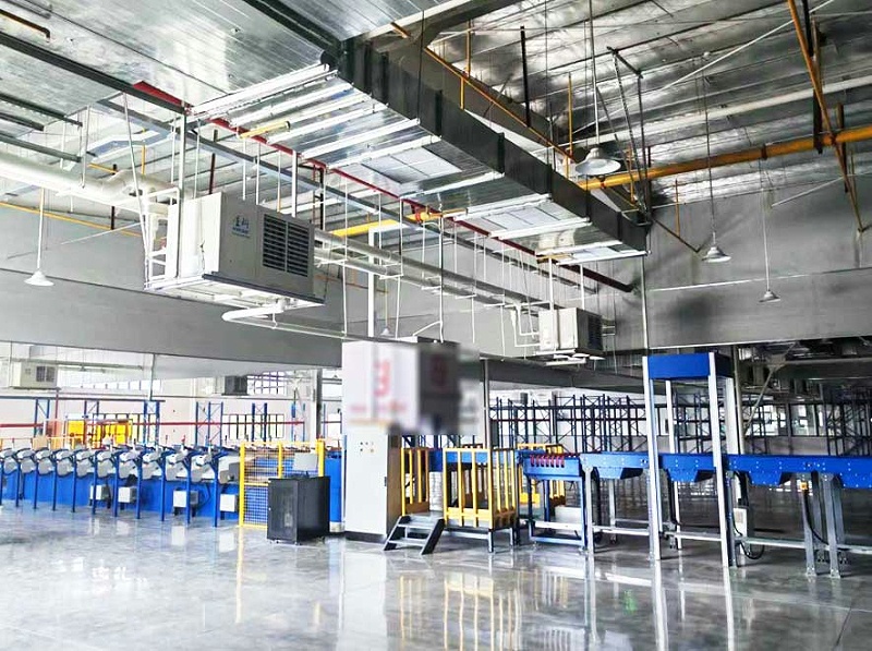 星科蒸發(fā)冷工業(yè)省電空調(diào)應(yīng)用生產(chǎn)車間，制冷降溫